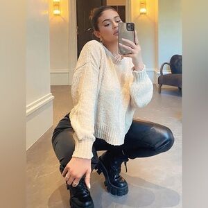 Kendall & Kylie faux leather joggers size M